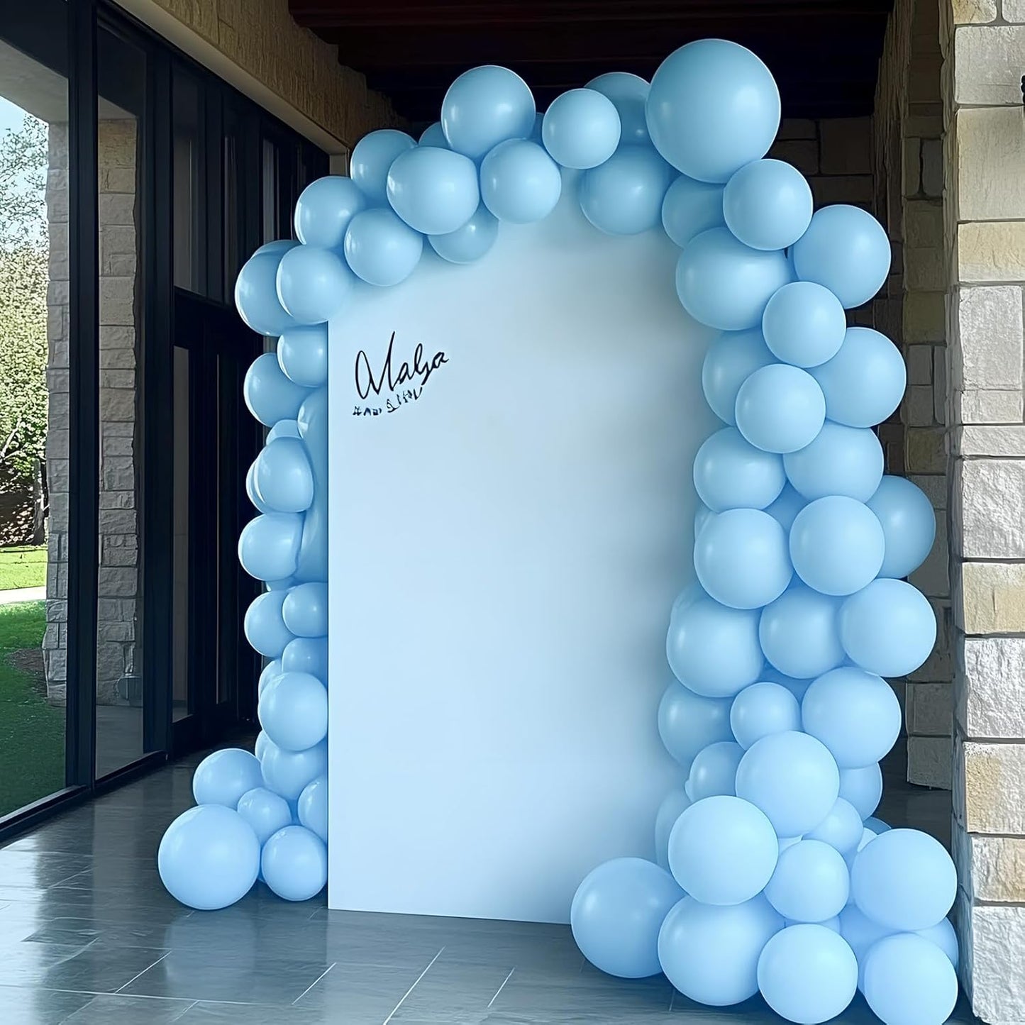 Llight Blue Latex Balloons, 100pcs 12inches Round Helium Light Blue Balloons for Birthday Baby Shower Wedding Birthday Party Decorations