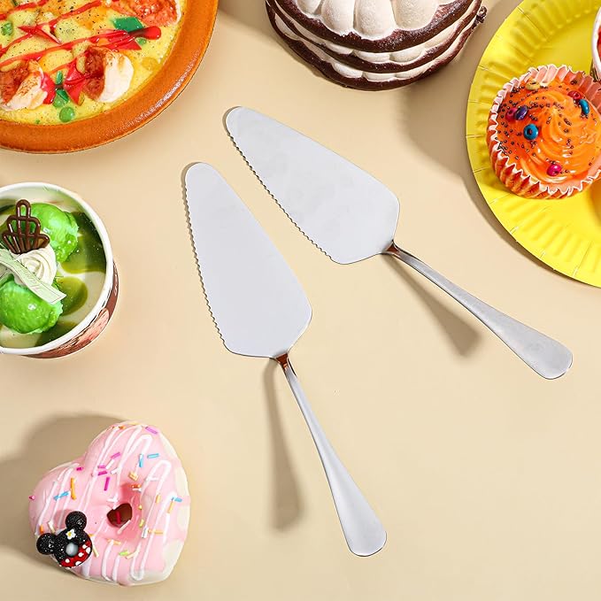 30 Pcs Pie Servers, Stainless Steel Pizza Server Spatula,Cake Pastry Cutter, Professional Pie Server Utensil for Pizza Dessert Cheese Cutting, 9 Inches, Silver