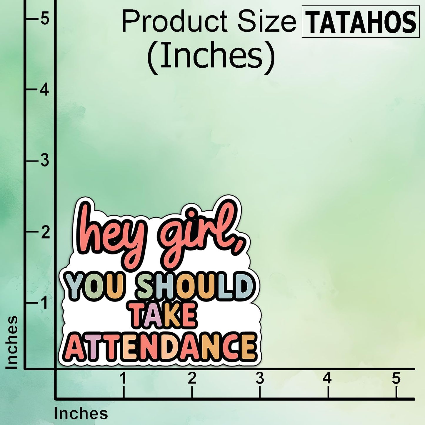 (3Pcs) Hey Girl You Should Take Attendance Stickers Funny Sarcastic Quote Humor Motivational Inspirational Gifts Waterproof Vinyl Decals for Kindle Water Bottle Bumper Car Hard Hat Phone Laptop 3x2,5