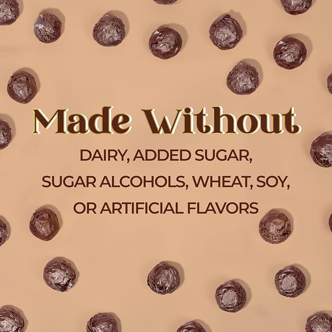 ChocZero Dark Chocolate Hazelnut Truffles, Vegan, Sugar Free, Gluten Free, Keto Holiday Gift, High Fiber, 16 Individually Wrapped Pieces, 8.5 Ounce (Pack of 1)