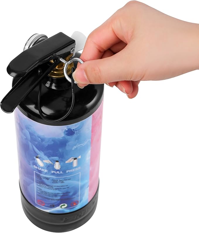 Giant Gender Reveal Fire Extinguisher (2 Pack), 2lb Color Powder Cannon Blasts 20+ Feet, Vibrant Pink Smoke Spray with Non-Toxic Cornstarch, Unique Handheld Party Supplies for Outdoor Baby Reveal