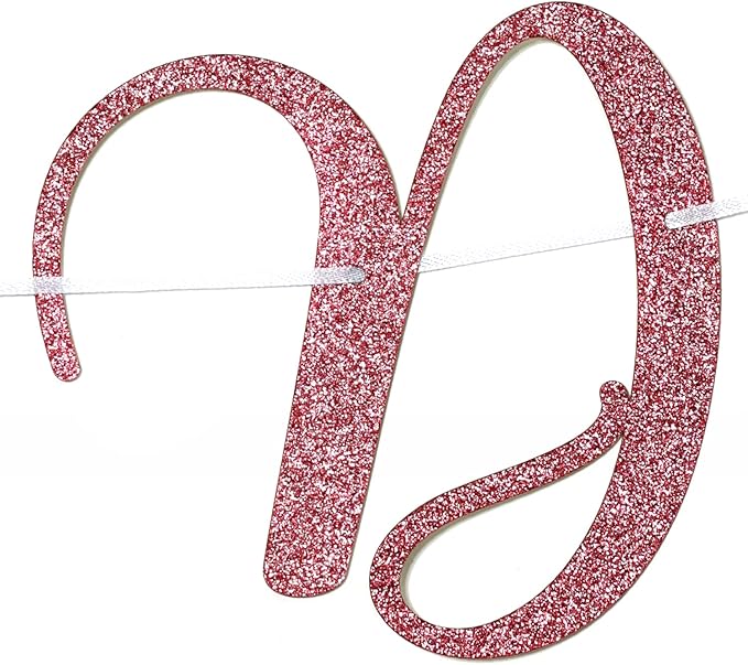 Happy Mother's Day Banner Set Decoration for Mother's Day Party Decorations Backdrop Garland for Mom Glitter Garland Photo Props Rose Gold Pink Flower