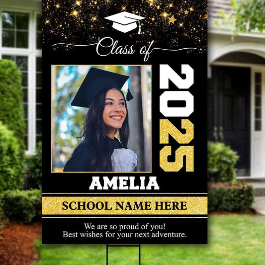 Personalized Graduation Yard Signs, Class of 2025 Sign, Graduation Senior Sign 2025, Graduate Yard Sign, Graduation Decorations Sign, High School Grad, College Graduation Sign #6