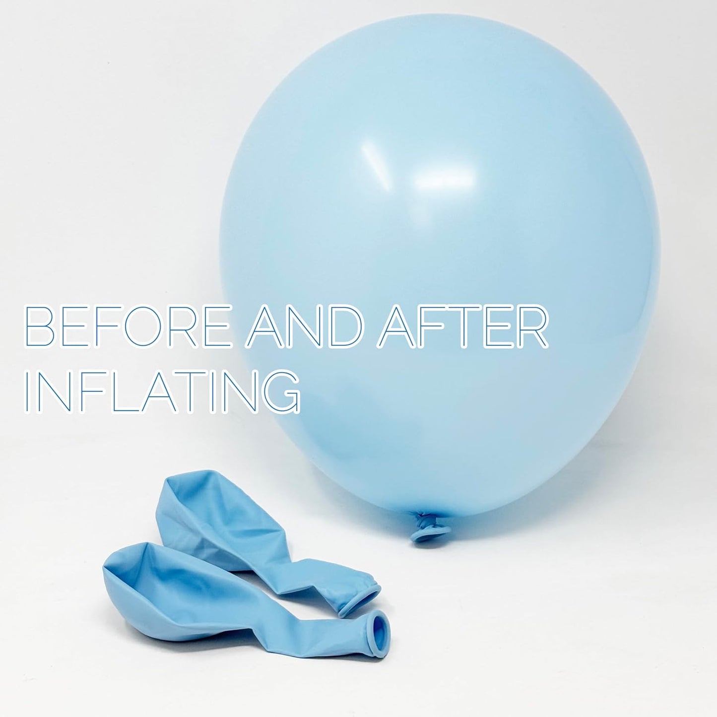 Allgala Helium Grade Latex Balloons - Bulk Balloon Pack | Ideal for Birthday Party Decorations, Gender Reveal, Thanksgiving | Thick and Strong Colored Balloon for Event | 50 pcs 12" - Retro Light Blue