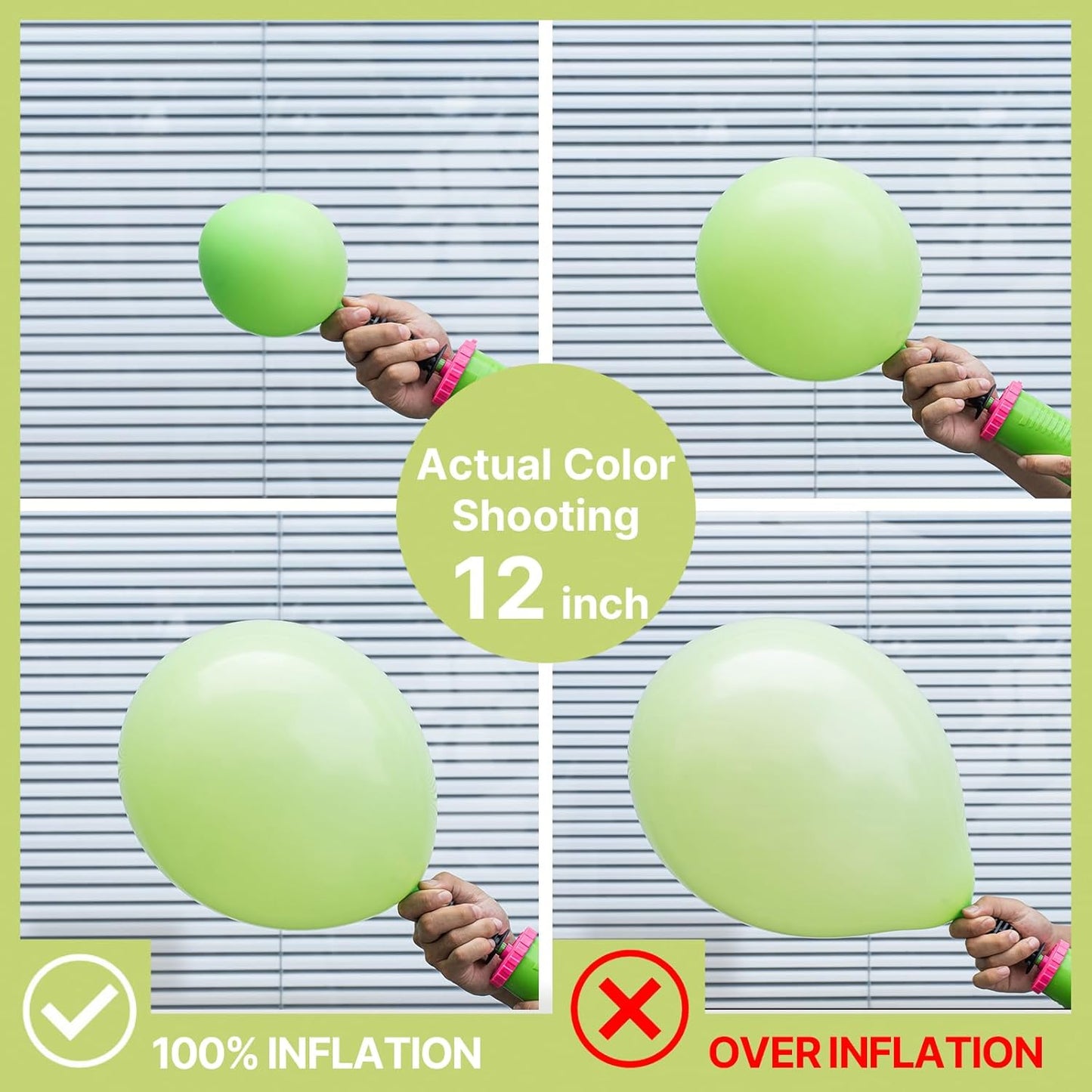PartyWoo Lime Green Balloons 140pcs Different Sizes of 18 12 10 5 Inch Light Green Latex Helium Balloon Arch Kit for Wedding Birthday Dinosaur Jungle Golf Football Theme Party Decorations Green-Y6