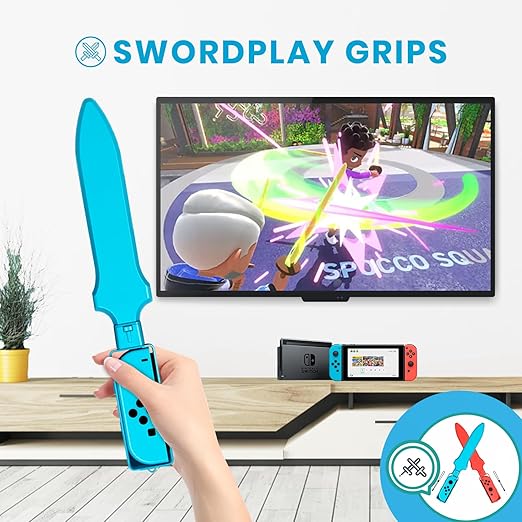 CODOGOY 12-in-1 Switch Sports Accessories Bundle for Switch 1/OLED - Complete Family Sports Kit with Storage Bag, Bowling Grips & 2 Player Support for Nintendo Switch Sports Games, Switch 1 Only