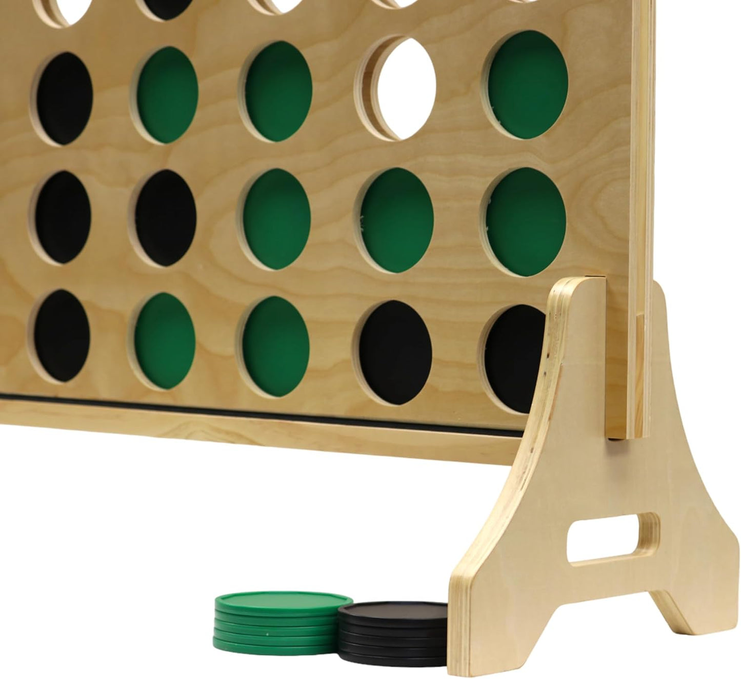 Tailgating Pros Premium Giant Four in a Row with Carrying Case - Jumbo Oversized Outdoor Yard Game - Connect Multiple Pucks in a Row to Win - Many Puck Colors Available!