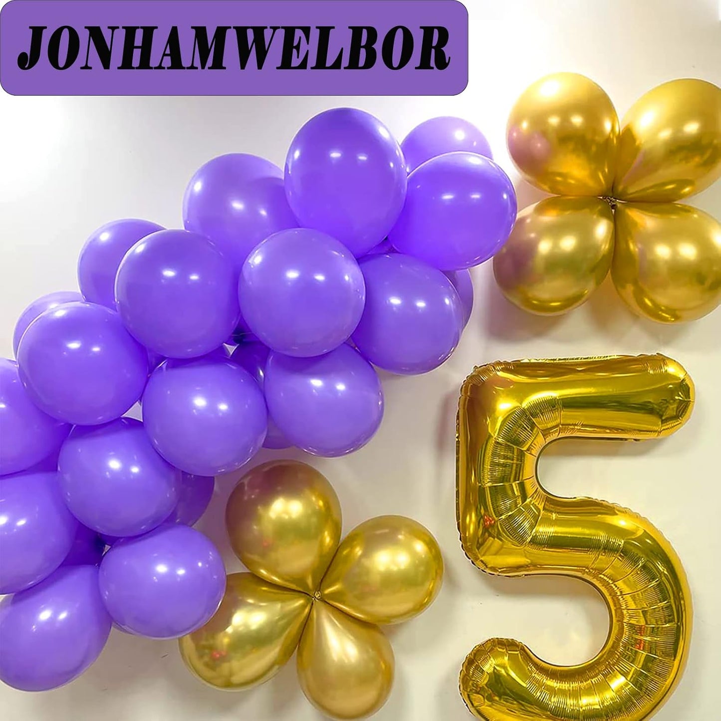 Jonhamwelbor Lavender Purple Matte Latex Balloons 12 Inches 100 Pack Light Violet Wedding Baby Shower Party Decorations Girl