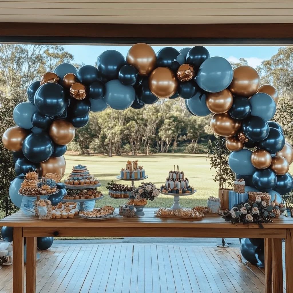 Blue Balloons, 60 PCS Dusty Blue Balloons 12 Inch Latex Balloon for Birthday Party Decoration, Wedding, Baby Shower, Engagement, Bridal Shower and Balloon Garland