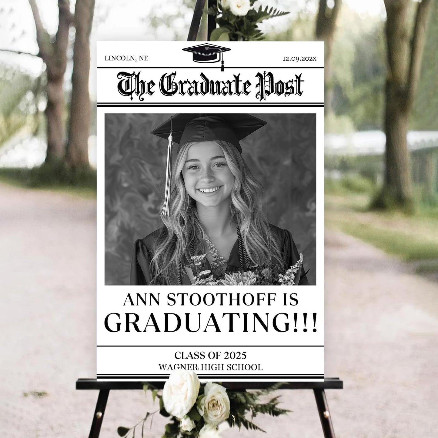 Graduation Welcome Sign, Senior College Graduation party welcome sign, Simply Graduation Party Sign, Graduation Party, Personalized Welcome To Name Graduation Party Class of Year Sign