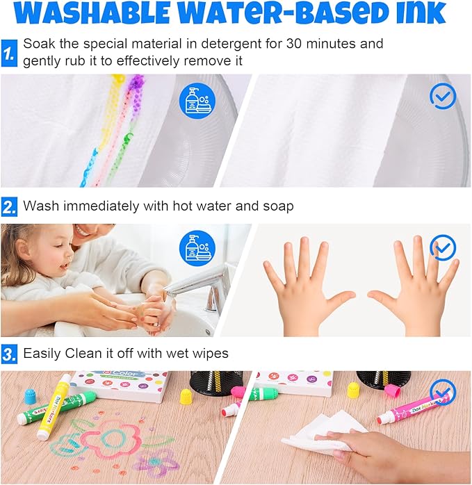 FUMILE 40 Pcs Dot Markers for Toddlers 1-3, 8 Colors Bingo Daubers Bulk for Toddlers,Washable Bingo Markers,Bingo Supplies,Dot Paint for Painting Supplies Drawing Coloring and Art Crafts