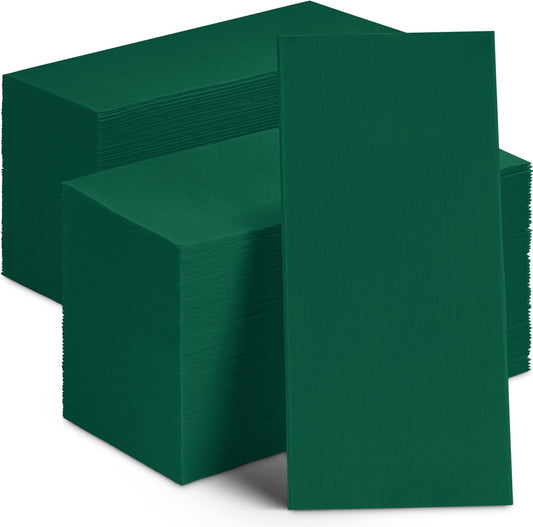 Disposable Dinner Napkins Green Paper, [1200 Pack] 12" x 17" 2-Ply Quilted Colored Green Napkins For Wedding, Reception, Party Or Event