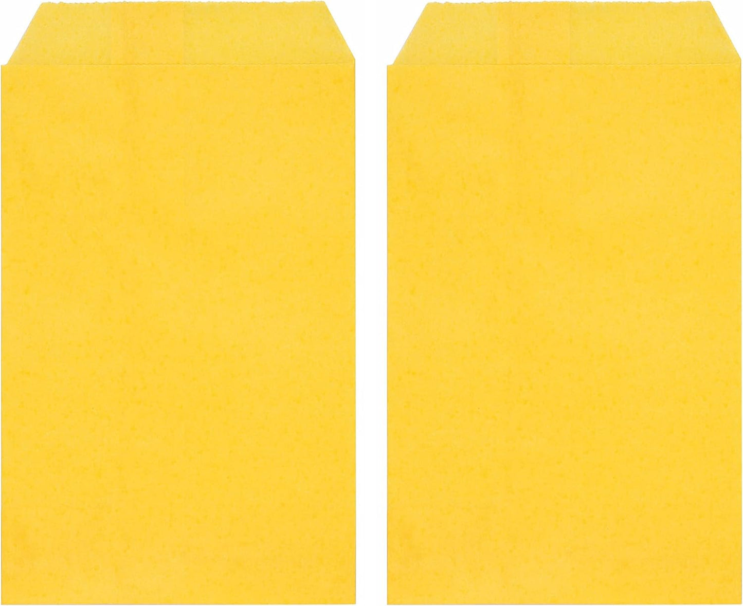 Quotidian Lemon Yellow Flat Mini Greaseproof Paper Envelope Bags 2 3/4" x 4 1/2" (7 x 11.5cm) Pack of 100 - Treat Candy Confetti Journals Crafting