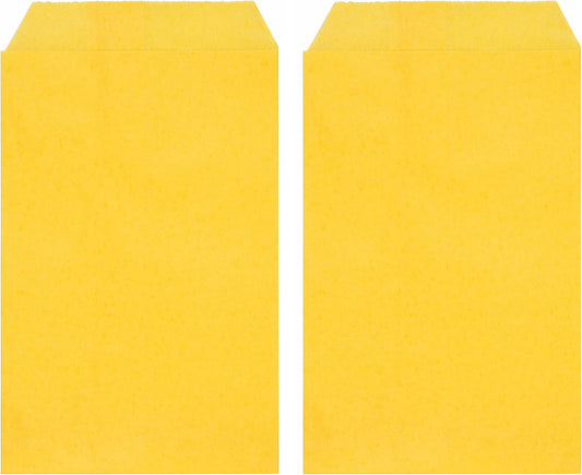 Quotidian Lemon Yellow Flat Mini Greaseproof Paper Envelope Bags 2 3/4" x 4 1/2" (7 x 11.5cm) Pack of 100 - Treat Candy Confetti Journals Crafting
