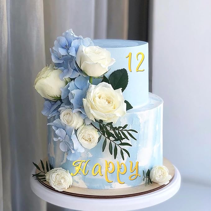 64Pcs Acrylic Cake Letters, Gold Letters Birthday Cake Topper, Personalized Alphabet Cakes Decorations for DIY Cakes, Birthday Party Supplies (0-9 Number and A-Z Letters)