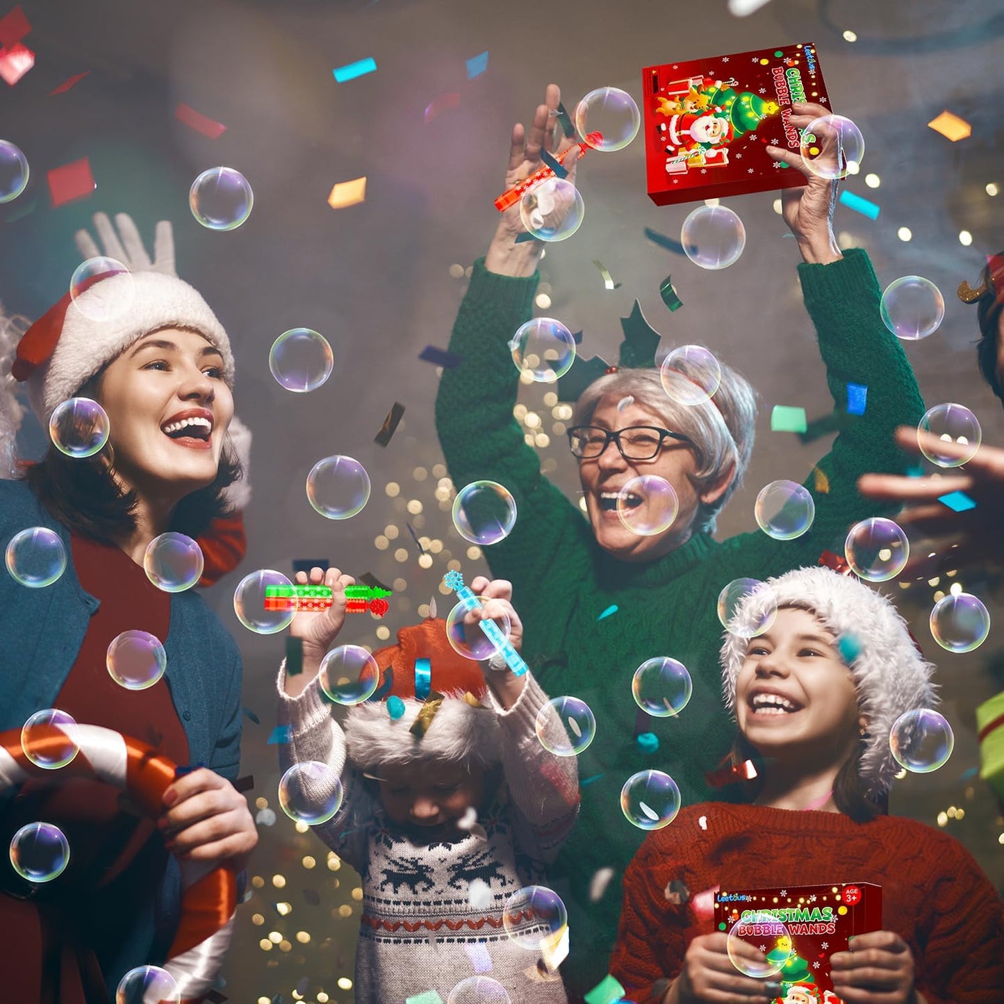 Christmas Goodie Bag Stocking Stuffers Fillers for Kids 32 Pack, Mini Bubbles Classroom Toys Gifts Party Favors Supplies for Toddlers, Xmas Small Holiday Class Treat Prize Stuff Activities for Student