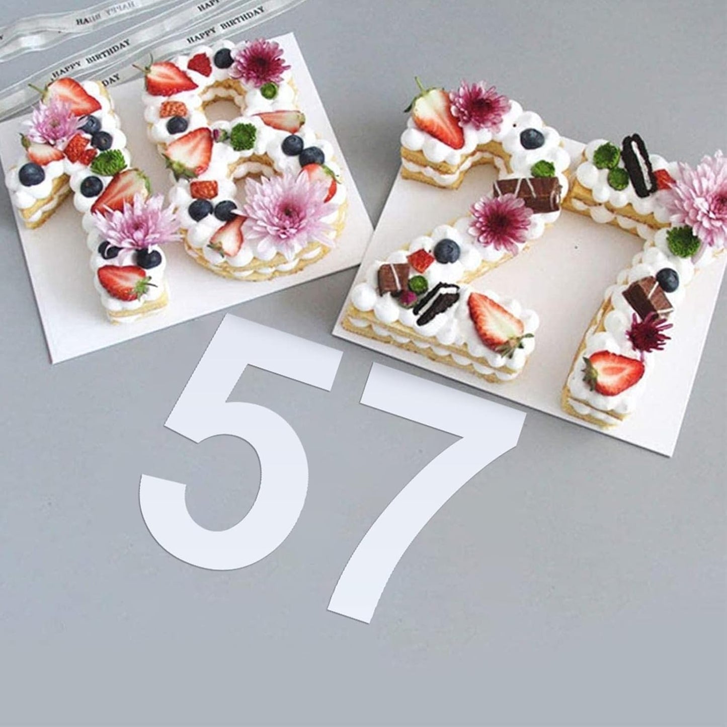 18 Inch Large Number Stencils Reusable Plastic Digital Templates for Cake Address Painting
