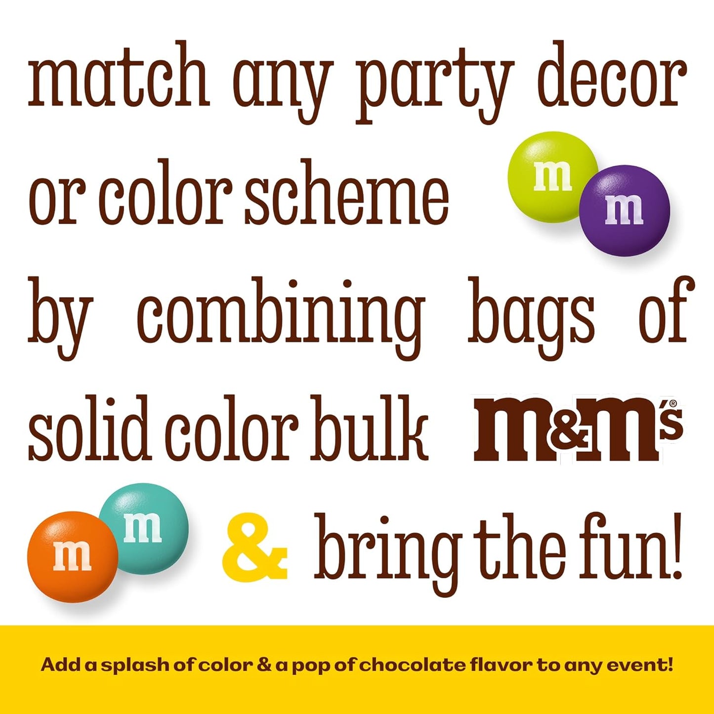 M&M’S WORLD Cream Milk Chocolate Candy - 5lbs of Chocolate Candy Bulk in a Resealable Pack, For Weddings, Graduations, Birthday Party Favors, Desserts & More