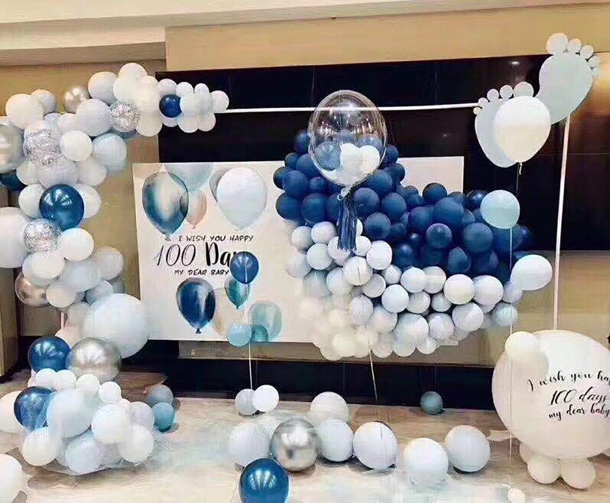 KALOR 18 inch Navy Blue Balloons, 10pcs Thick Latex Round Helium Balloons for Birthday Family Party Wedding Party Baby Shower Decoration Supplies