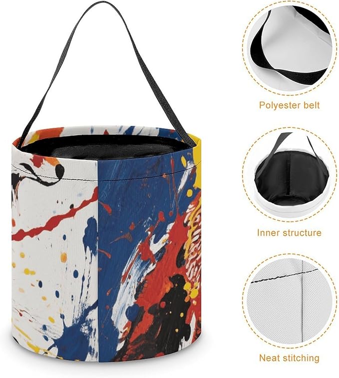 Halloween Candy Bucket - Fox Art Trick Or Treat Candy Bag, Gift Bag for Party Favor Supplies