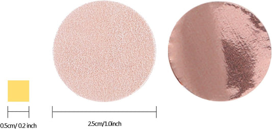 Round Tissue Paper Table Confetti Dots for Wedding Birthday Party Decoration, 1.76 oz (Rose Gold Confetti, 2.5 cm)