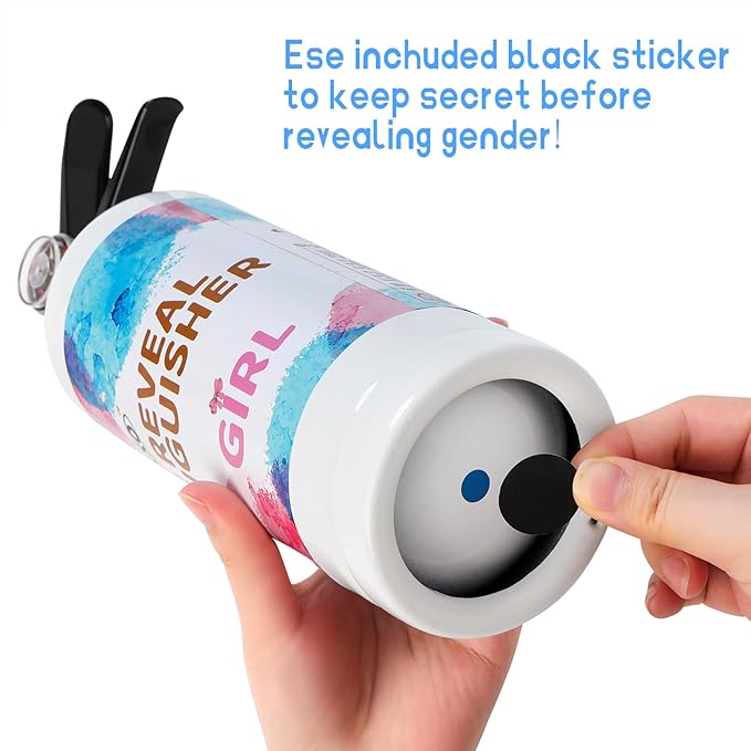 Giant Gender Reveal Fire Extinguisher Color Blasters, 2 Pcs Blue Blaster Only for Baby Boy with Blue Smoke Suitable Gender Reveal Party Decorations, Blasts 20+ Feet