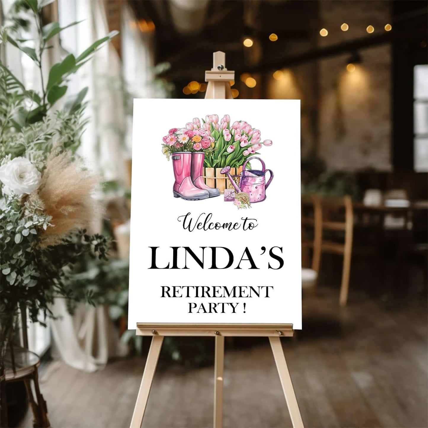 Personalized Retirement Celebration Welcome Sign, Retirement Party Welcome Sign, Gardening Retirement Party Sign, Retirement Party Decor, Retirement Party Sign, Retirement Welcome Sign