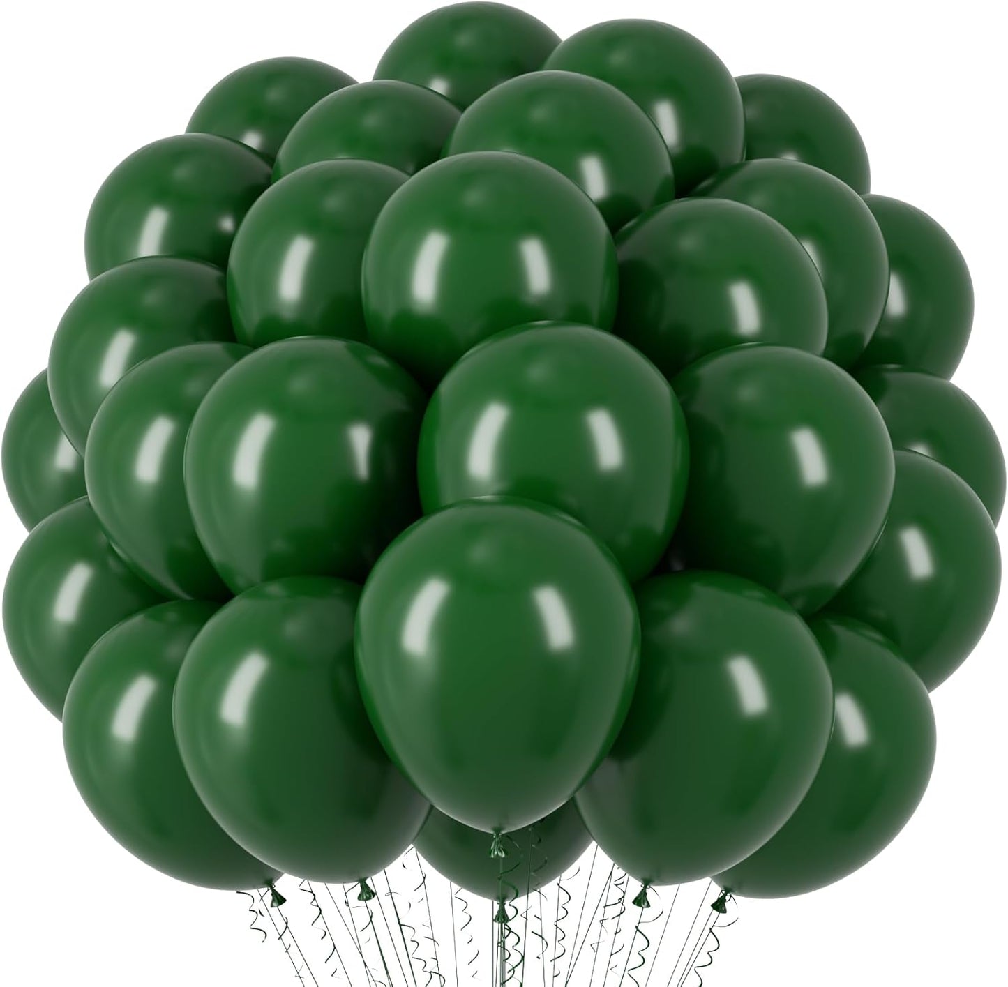 Dark Green Balloons, 66pack 12inch Green Latex Party Balloons for Birthday, Graduation, St. Patrick's Day, Christmas, Baby Shower, Dinosaur Party, Anniversary Party Decorations
