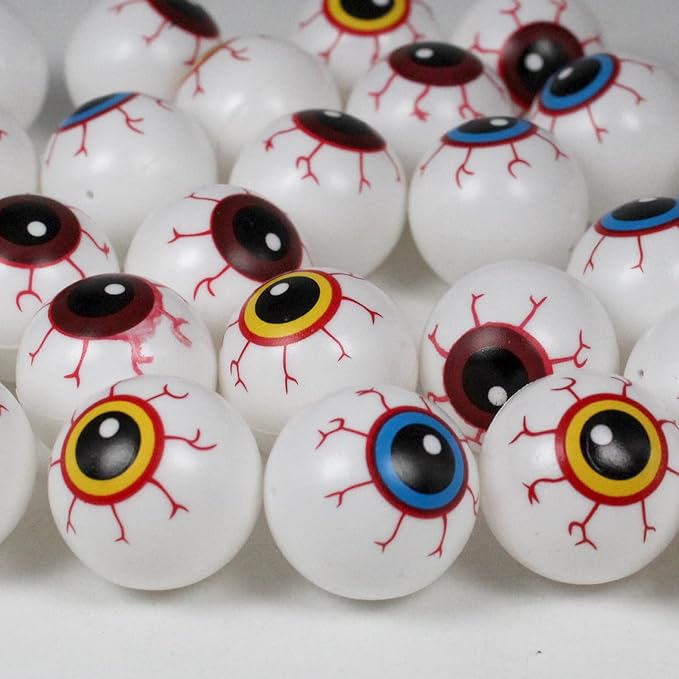 30PCS 1 Inch Plastic Halloween Eyeballs - Fake Eye Balls for Kids, Halloween Party Favors, Goody Bag Fillers & Terror Decor Props