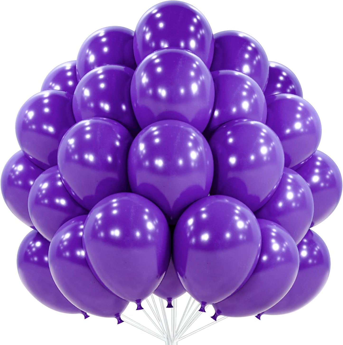 PartyWoo Dark Purple Balloons 101pcs 12 Inch Royal Purple Balloons for Graduation Halloween Mardi Gras Ramadan & Eid Wedding Baby Shower Anniversary Birthday Party Decorations Purple-Y16