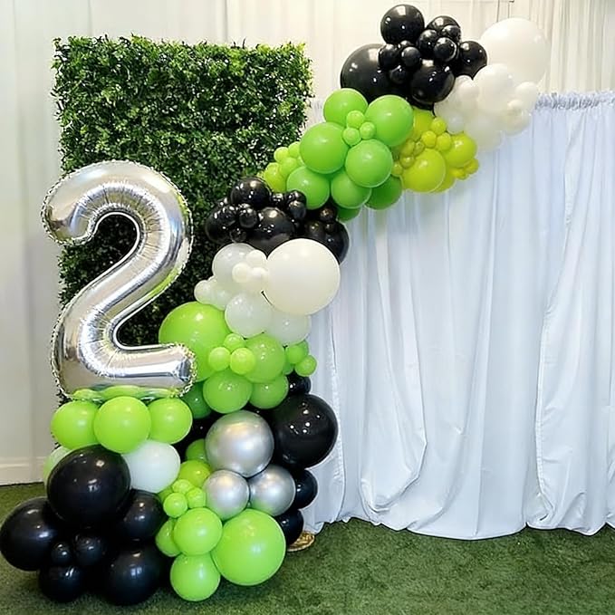 99pcs Lime Green Balloons, 18/12/10/5inch Light Green Balloon Garland Arch Kit for Dinosaur Baby Shower Jungle Birthday Wedding Christmas Football Golf Party Decorations
