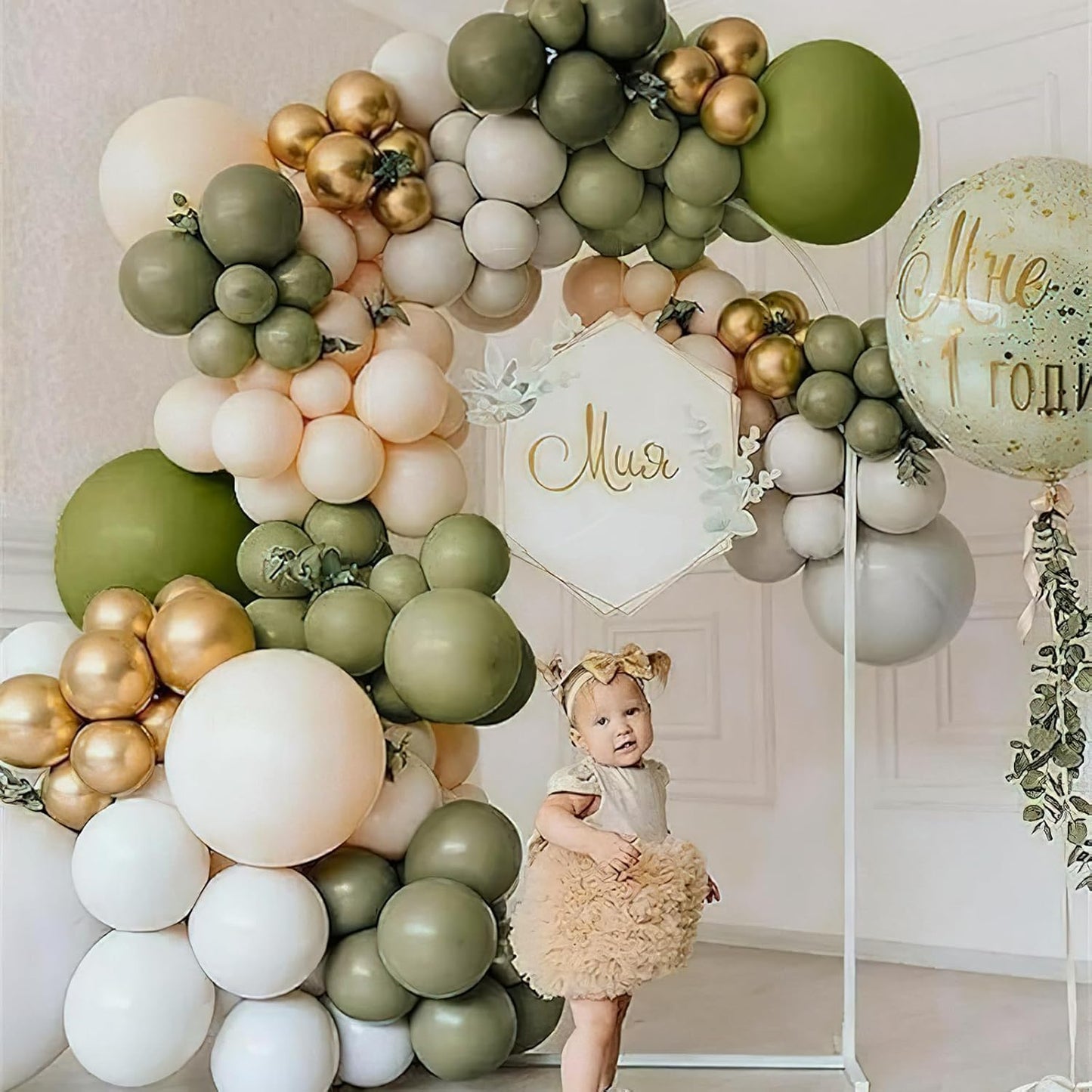 PartyWoo Sage Green Balloons 100 pcs Olive Balloons Different Sizes Pack of 36 18 12 10 5 Inch Olive Green Balloon Arch Kit Sage Balloon Garland for Baby Shower Birthday Party Decorations Green-F11