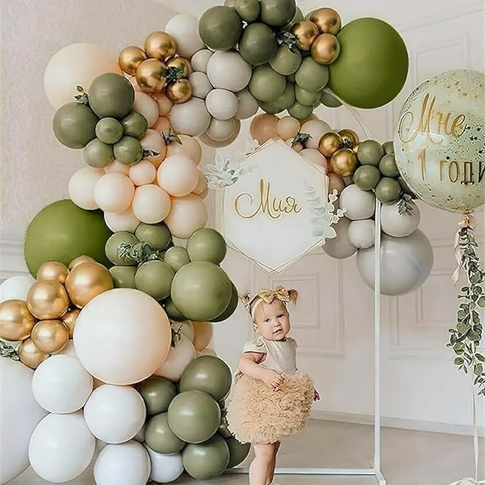 PartyWoo Sage Green Balloons 85pcs Different Sizes of 18 12 10 5 Inch Olive Boho Green Latex Balloon Arch Kit for Wedding Birthday Dinosaur Jungle Golf Football Theme Party Decorations Green-F11