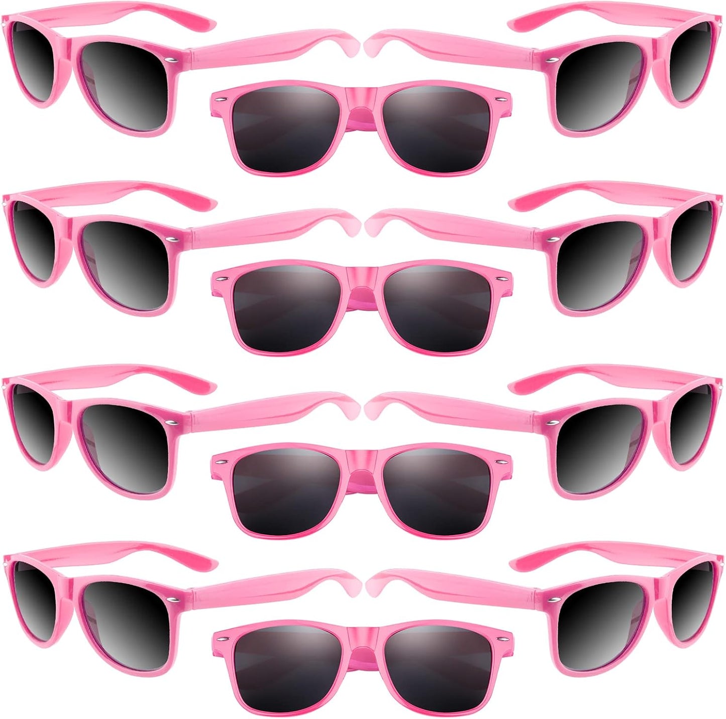 ASTARON 12 Pack Party Sunglasses Bulk Neon Party Favors for Beach Wedding Party Pool Party Supplies