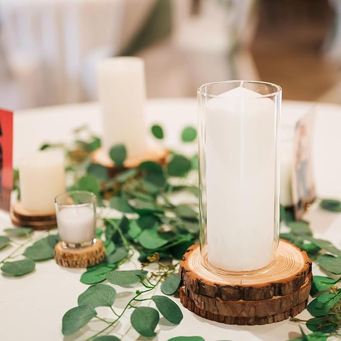 Eucalyptus Garland,Artificial Eucalyptus Leaves Table Greenery Garland Wreath Vines for Wedding Party Table Fireplace Bedroom Wall Room Decor (4PCS)