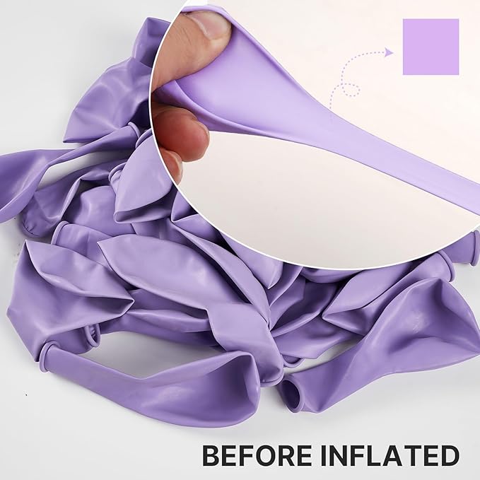 PartyWoo Lavender Balloons 85pcs Different Sizes Pack of 18 12 10 5 Inch Light Pastel Purple Lilac Balloon Arch Kit for Baby Shower Bachelorette Fairy Birthday Princess Party Decorations Purple-Q10