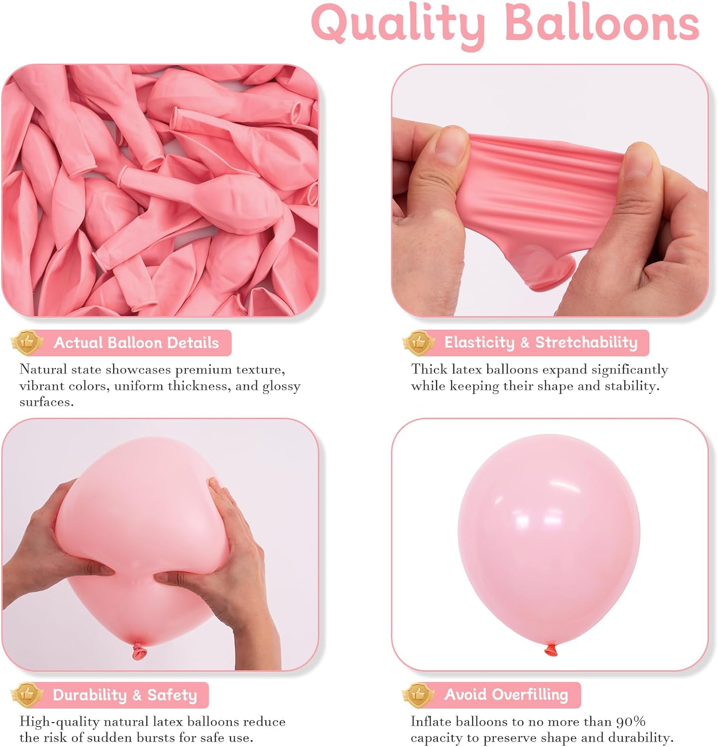 Light Pink Balloons 125 pcs Different Sizes of 8 12 10 5 Inch Pastel Baby Pale Pink Balloon Arch Kit Garland for Princess Birthday Baby Shower Gender Reveal Valentine's Day Party Decoration