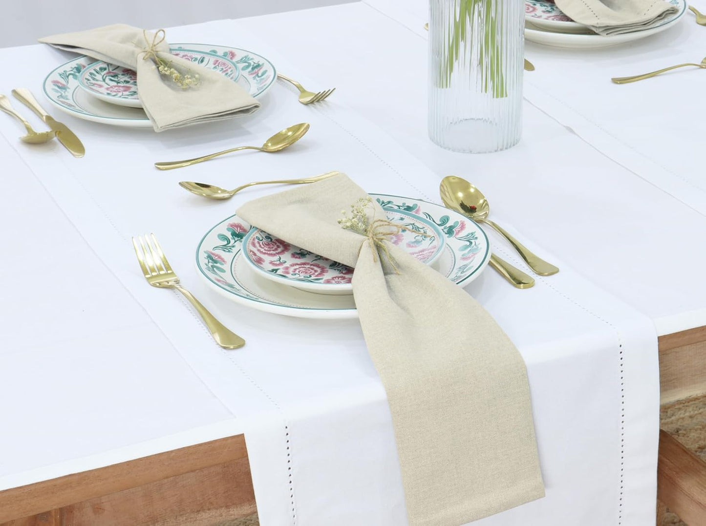 PurpleEssences Set of 12 Cloth Dinner Napkins 100% Cotton 18x18 Inch - Soft Durable Washable - Ideal for Farmhouse Party Fall Thanksgiving - Perfect Everyday Use Table Linen - Royal Linen