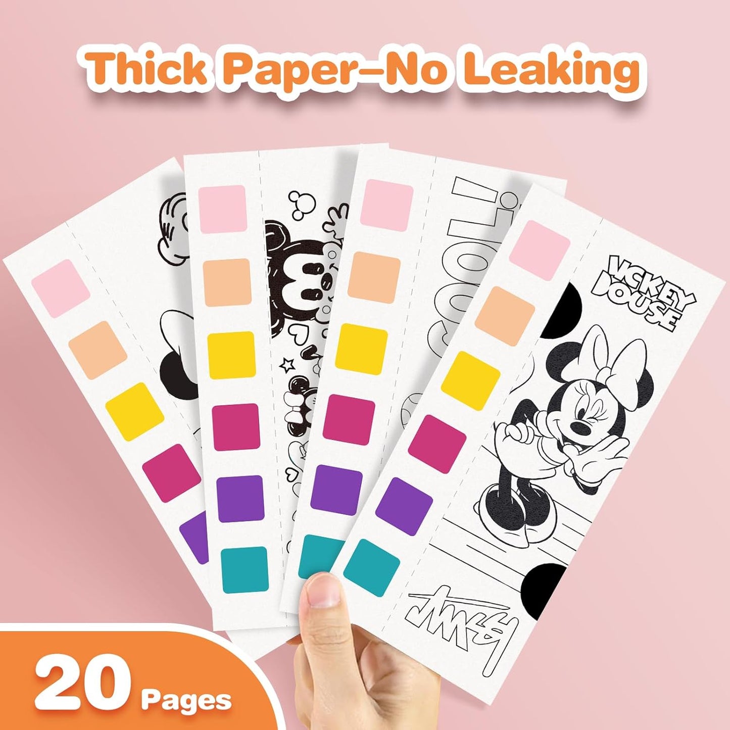 Paint with Water Coloring Books for Kids, Pocket Mess Free Watercolor Painting Kit, Water Color Paint Set Arts and Crafts Gift for Girls Ages 4 5 6 7 8+, Travel Activity Toy - Cartoon