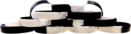 TheAwristocrat 1 Dozen (12) Multi-Pack Blank Rubber Wristbands Silicone Bracelets - Select from a Variety of Colors