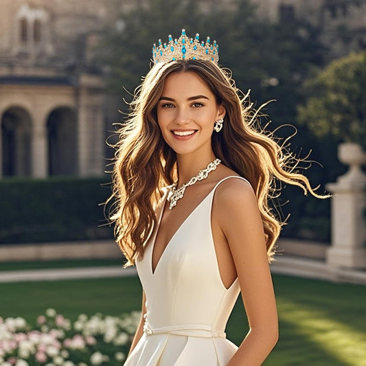 Tiaras and Crowns for Women Crystal Princess Tiaras Rhinestone Queen Crowns For Wedding Bridal Birthday Prom Pageant Party (Tiara 100)
