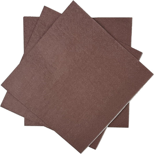 VanDyke Brown Cocktail Napkins 5 * 5inch disposable Beverage Napkin paper for Cocktail, Wedding, Dinner，Birthday Party Dessert Wine Paper Napkins（ 120 Count）