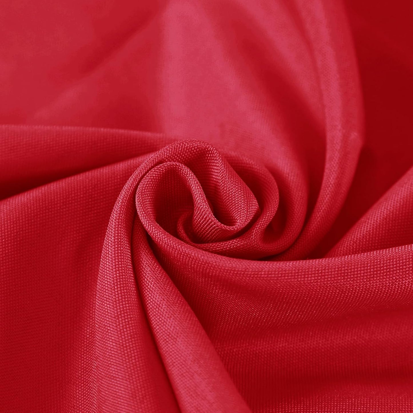 Fokitut 2 Pack Waterproof Round Tablecloth, 132 Inch, Stain Resistant and Wrinkle Polyester Table Cloth, Fabric Table Cover for Kitchen Dining, Wedding, Party, Holiday Dinner-Red