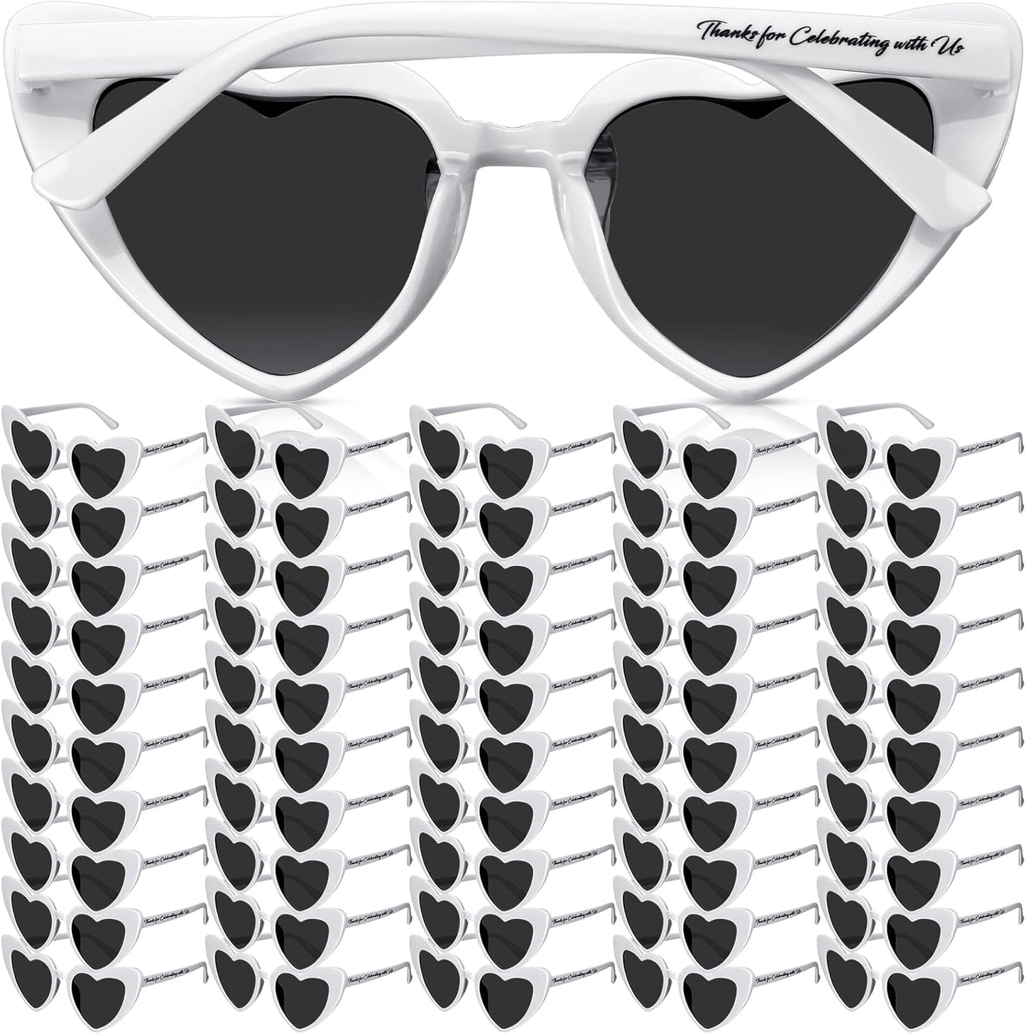 Vabean Wedding Heart Sunglasses Bulk Wedding Gifts Bachelorette Bridal Party Favors for Guests Reception