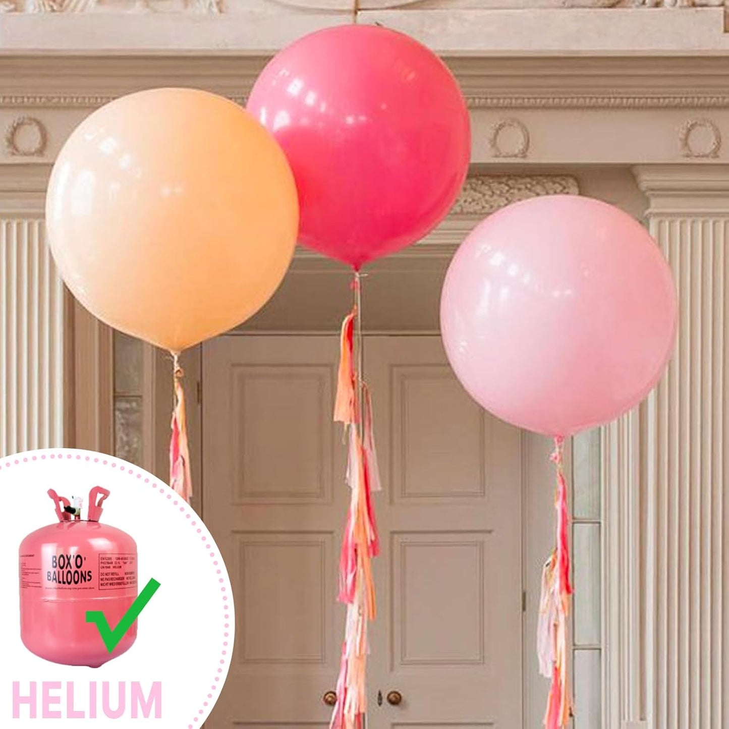 PartyWoo Light Pink Large Balloons 20 pcs 18 Inch Big Jumbo Giant Pastel Baby Pale Pink Helium Balloons for Baby Shower Gender Reveal Valentine's Day Princess Birthday Party Decorations Pink-Q05