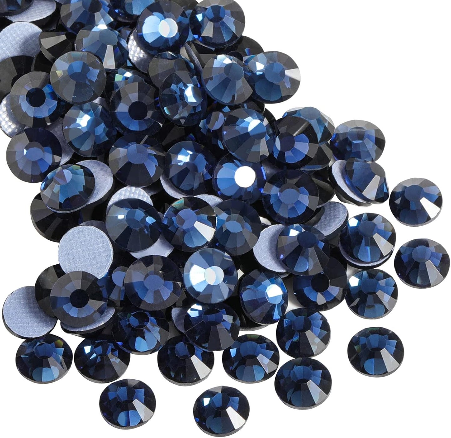 Beadsland Hotfix Rhinestones, Flatback Crystal Rhinestones for Crafts Clothes DIY Decorations, Montana, SS30/288pcs, 6.3-6.5mm
