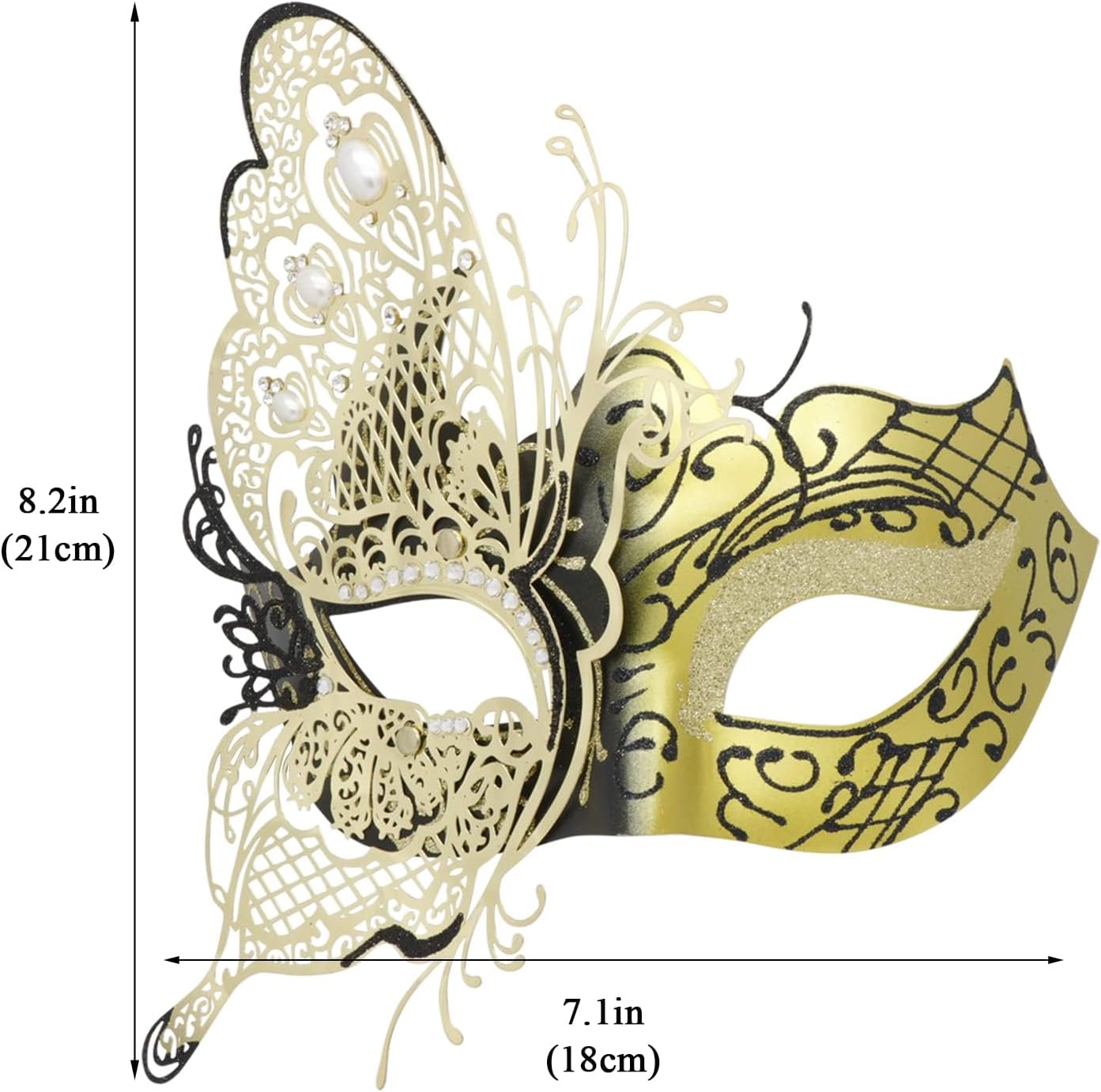 Mysterious Venetian Butterfly Lady Masquerade Halloween Party Mask Evening Prom Ball Mask Bar Costumes Accessory