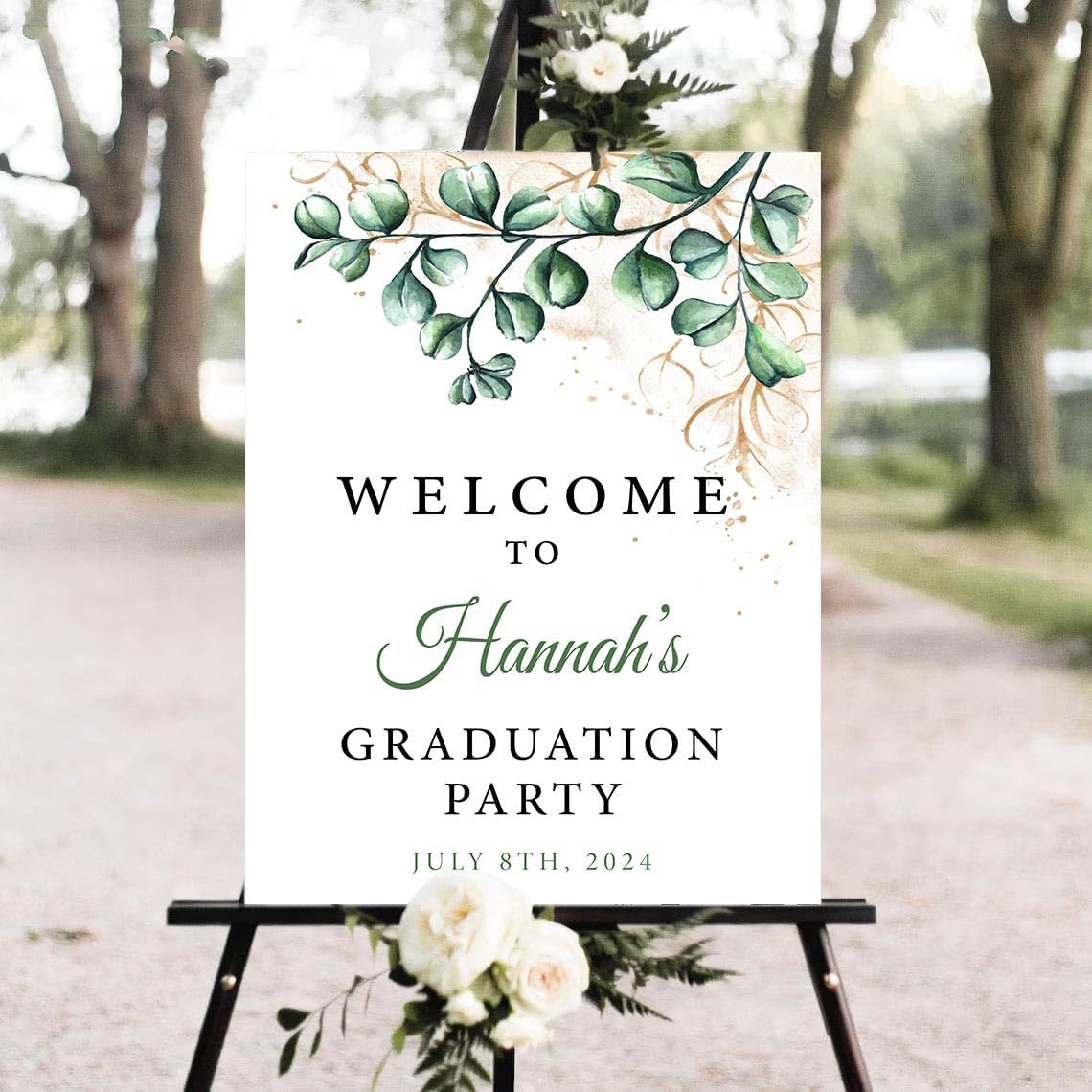 Personalized Graduation Party Welcome Sign, Graduation Party Decorations, Graduation Party Sign, Graduation Party Yard Sign, Graduation Party Decor #3, Version-03