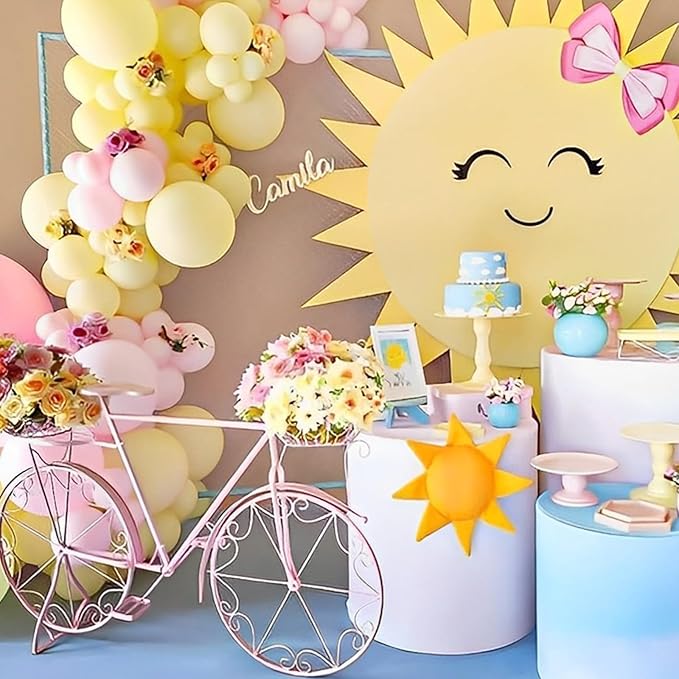 110pcs Pastel Yellow Balloons 12inch Light Yellow Latex Party Balloons for Graduation, Easter, Wedding, Birthday, Bridal Shower, Sunflower Party, Baby Shower, Anniversary Party Decorations