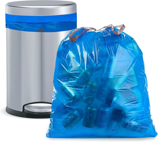 Ultrasac 10 Gallon 0.9 MIL Blue Drawstring Trash Bags - 16.5" x 28.5" - Pack of 648 - Fits simplehuman D